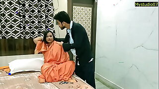 Desi dissimulate mother in affectation fucked by daughter husband! Viral jobordosti coition with audio